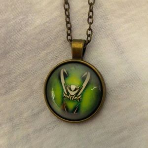 Loki bronze chain pendant